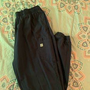 Navy Blue Jogger Style Scrub Pants